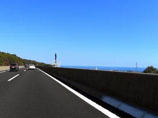 常磐道から見える海（北茨城手前付近）