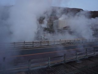 雲仙温泉（立ち込める湯気）