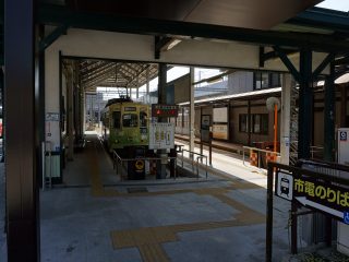 熊本市電 上熊本プラットホーム