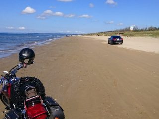 千里浜なぎさドライブウェイ（バイクにて）