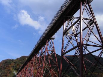 余部鉄橋、駅寄りから（2008年11月）