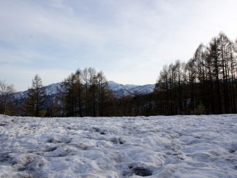 雪が残る風景