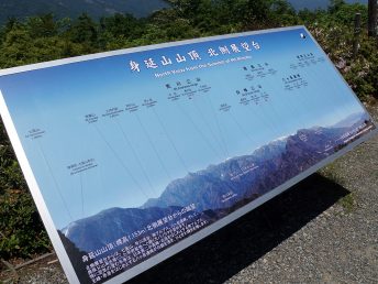 山頂北側展望台看板