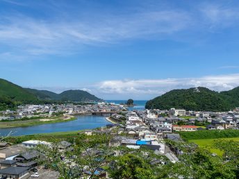 薬王寺からの日和佐の街並み