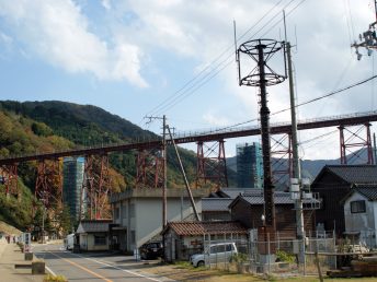 建設中の新橋梁（余部鉄橋）