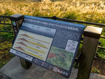 看板（大峯山と高遊原台地）