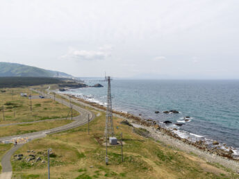 北部海岸方面の眺め（尻屋埼灯台）