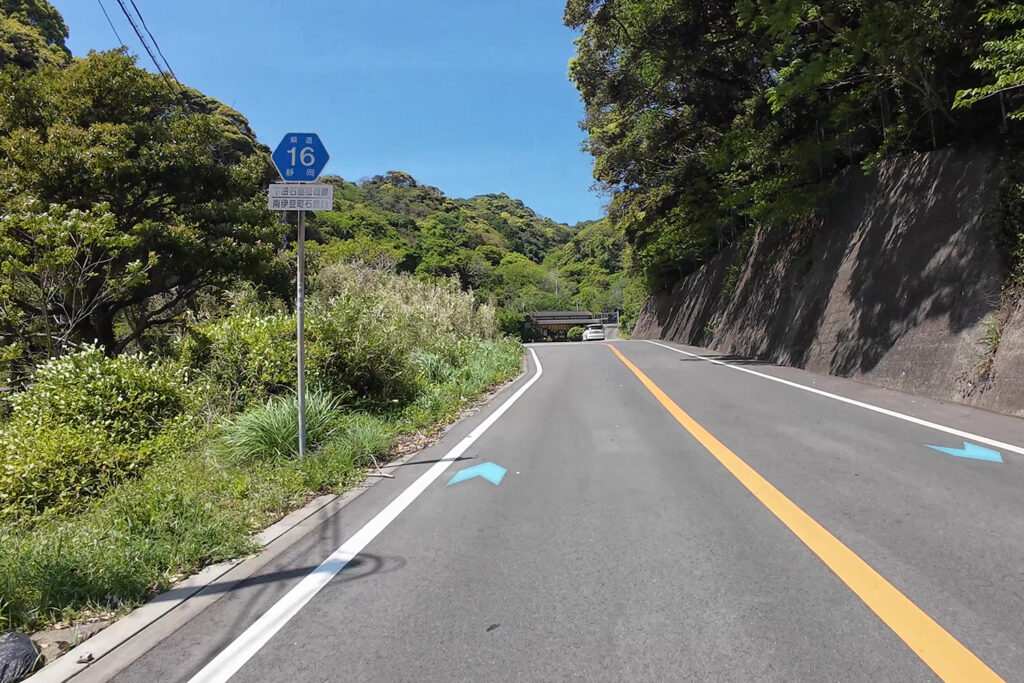 南伊豆町石廊崎付近（県道16号線）