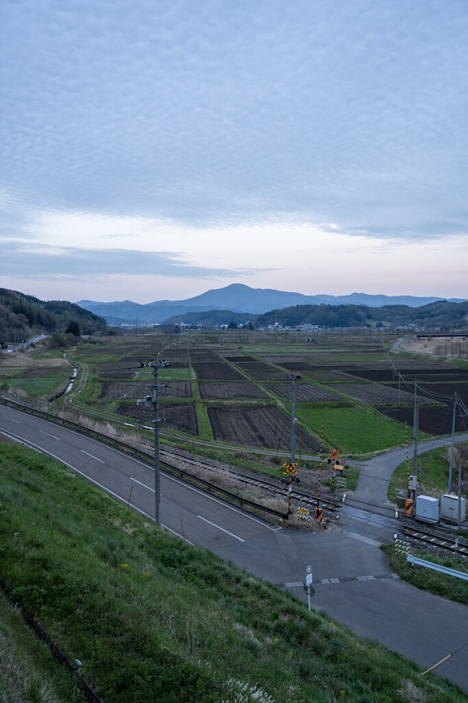 駐車場からの眺め（道の駅 遠野風の丘）