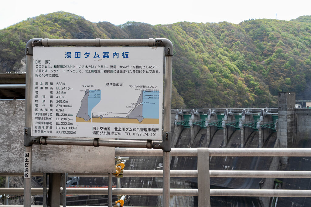 説明看板(湯田ダム)